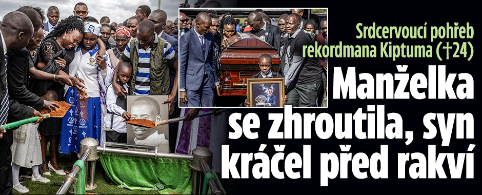 Pohřeb světového rekordmana Kiptuma: Manželka se zhroutila!